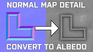 Converting Normal map details into your Albedo map [Substance Painter]