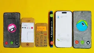 Whatsapp + Facetime on Pixel 5, iPhone 2G, Fly ezzy 2, iPhone 15, Samsung S21u marker  incoming call