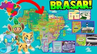 MAPA DO BRASIL FOI TRANSFORMADO EM REGI&Atilde;O POK&Eacute;MON E FICOU INCR&Iacute;VEL !!