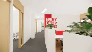 3D Walkthrough of Open plan office