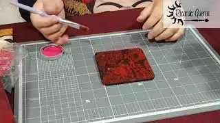 Como crear un marmoleado rojo con tres colores. manualidades y pintura decorativa.