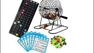 Regal Games Bingo Deluxe Bingo Game Set for Adults and Kids - Includes 6 Inch Bingo Wheel Cage