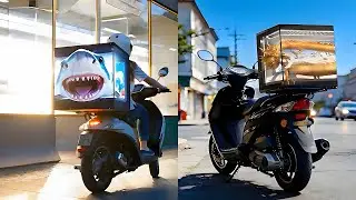 New Design LED Delivery Takeaway Takeout Boxes Display, Borderless and Naked-eye 3D Food Box Screens