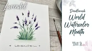 Aquarell malen / Lavendel / 31 Blumen in 31 Tagen / #worldwatercolormonth