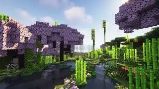 Minecraft Sakura Tree Ambience with Floating Leaves & Peaceful Water Sounds &ndash; Relax, Sleep, Study