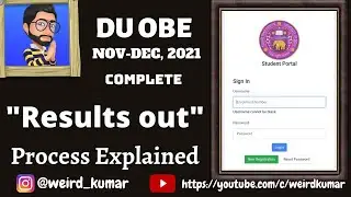 DU OBE NOV-DEC 2021 || RESULTS OUT || COMPLETE PROCESS EXPLAINED || SAMARTH || WEIRD KUMAR