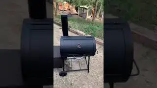 Mini Pit smoker 7 kg port&aacute;til em uso #bbq #bbqbrasil #churrasco #pitsmoker #smoker #ms