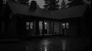 Heavy Rainfall and Thunder Ambience Filling a Forest Cabin Creating a Deep and Peaceful Sleep Mood