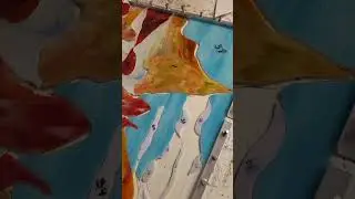 Orange and blue glass