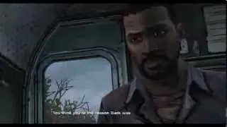 The Walking Dead convincing Kenny to stop the train
