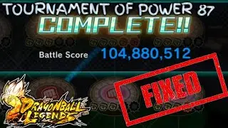 TOURNAMENT OF POWER 87 fixed | Dragon Ball Legends | db legends