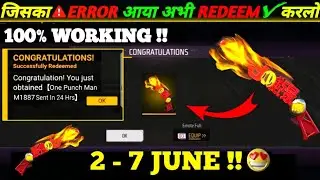 FREE FIRE REDEEM CODE TODAY 2 JUNE REDEEM CODE FREE FIRE | FF REDEEM CODE TODAY 2 JUNE