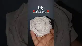 Diy Rose From Tissue Paper | How to make rose | White Rose #diy #craft #rose #shorts