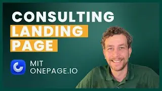 Consulting Landing Page mit OnePage.io erstellen (Tutorial f&uuml;r Berater & Trainer)