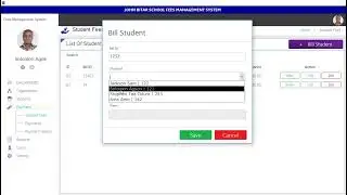 School fees management system in MS Access.