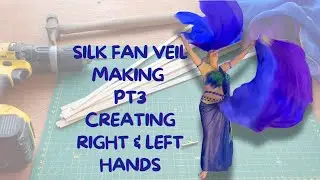 DIY Giant Silk Fan Veils 💃 | Make Affordable Custom Fan Veils (Part 3: Creating Right & Left hands)