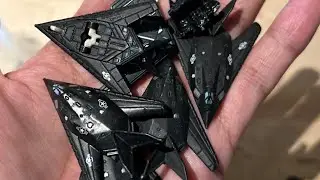 Micro Machines Lot Of 4 Military F-117 Nighthawk Stealth Attack Aircraft Planes #micromachines