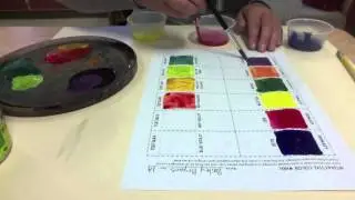 Interactive Color Wheel - Mixing Colors with Tempera Paint - Color art lesson project