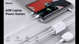 Baseus 65W GaN 3 Pro Desktop 4-Port Fast Charger Laptop Power Station