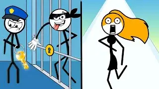 STICK ROBBER STEALING vs RUN FOR LIFE- Spooky Bounce - BEST Android GAMES- New UPDATE 2025,Part#625.