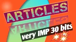 AP TET and DSC , English grammar, ARTICLES.