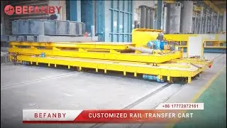 40T Simple Structure Electric Transfer Trolleys,Cable Reels Powered Rail Transfer Cart