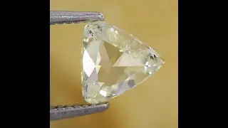 1.03 CT Unique Triangle Shape Old mine Cut Loose Natural Fancy Light Toned Yellow Si Clarity
