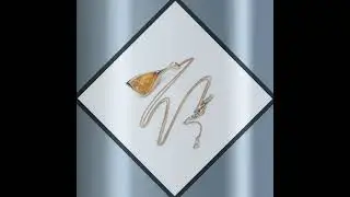 Modern amber necklace made from silver and real baltic amber. Choose Your favourite colour of amb...