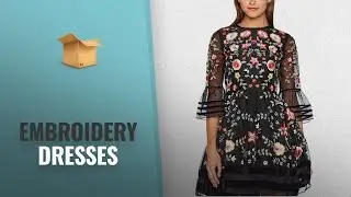 Great Looking Embroidery Dresses Collection [2018]: Frock and Frill Women's Premium Embroidered Midi