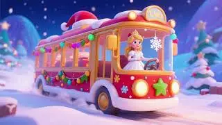 Snowflake Princess Rides the Santa Bus | Christmas Kids Songs & Nursery Rhymes