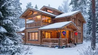 Inside a Snowy Dream Cabin ❄️ Rustic Cozy Home Tour + Interior Design