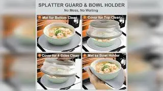 Review: 2 in 1, Aidacom Microwave Place Mat & Food Cover- Mat as Bowl Holder, for Splatter Gua...