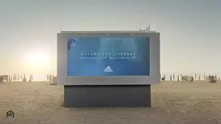 The world's first-ever liquid billboard in Dubai