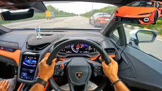 POV-LAMBORGHINI TEMERARIO on Indian Roads | Felt Too powerful to handle🔥🤯 #lamborghini #temerario 