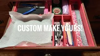 DIY: Drawer Dividers, Made from Foam Board and Scrapbook Paper