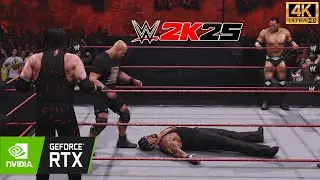WWE 2k25 : Steve Austin & The Rock vs Kane & The Undertaker &ndash; The Most Brutal Match Ever!-  (4K60fs)