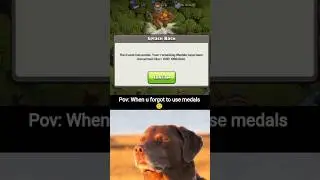 Pov: When u forgot to use medals 😭💀 || Clash of clans || #shorts #clashofclans #coc