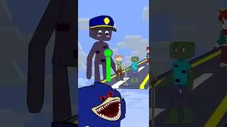 Enderman & Sonic Jump Challenge with Noob x alex x Steve x Bacon #shorts #animation