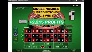 How to play and win  roulette System with Single number predictions   2215 profits