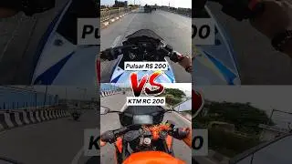 Bajaj Pulsar RS200 vs KTM RC200 🔥 Gear Challenge #shorts #rs200