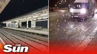 Snow falls in LONDON as UK is plunged into freezing conditions