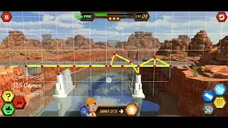 Bridge Construction Level 21 || Bridge Construction Level 21 Complete with 3 Star Excellent