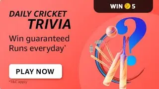 Amazon Daily Cricket Trivia Quiz Answers Today | 16 May 2022