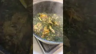 Sweet potato leaves sauce stir fried. Sierra Leone  