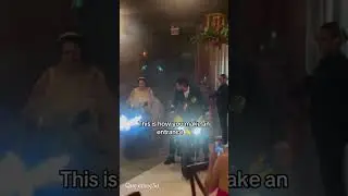 Couple Makes EPIC Motorcycle Entrance at Their Wedding! 🔥🏍️ #BikerBride