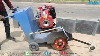 Groove cutter engine make, Road core cutting machine, Concrete road cutting machine, Sun Industries