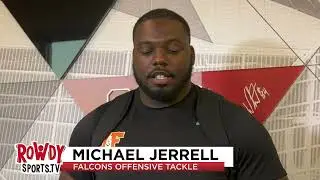 Michael Jerrell on preparing to start at left tackle for Falcons against the 49ers