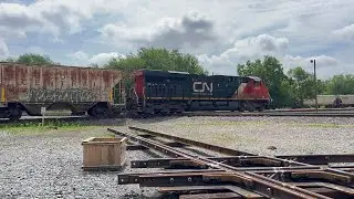 Southbound Canadian National Tank Train Passing Through Tolono, Illinois