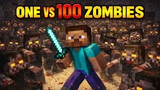 Minecraft 🧟Zombie Apocalypse 😱 vs One Player vs 100 Zombies #minecraft @minecraft @ProBoiz95 
