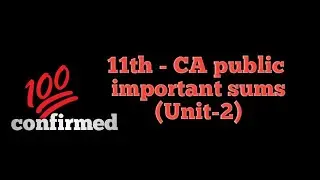 #11th computer application(unit-2)important sums #11th CA public exam important sums